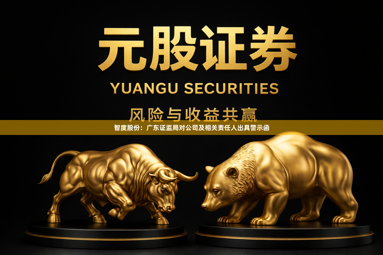 智度股份：广东证监局对公司及相关责任人出具警示函